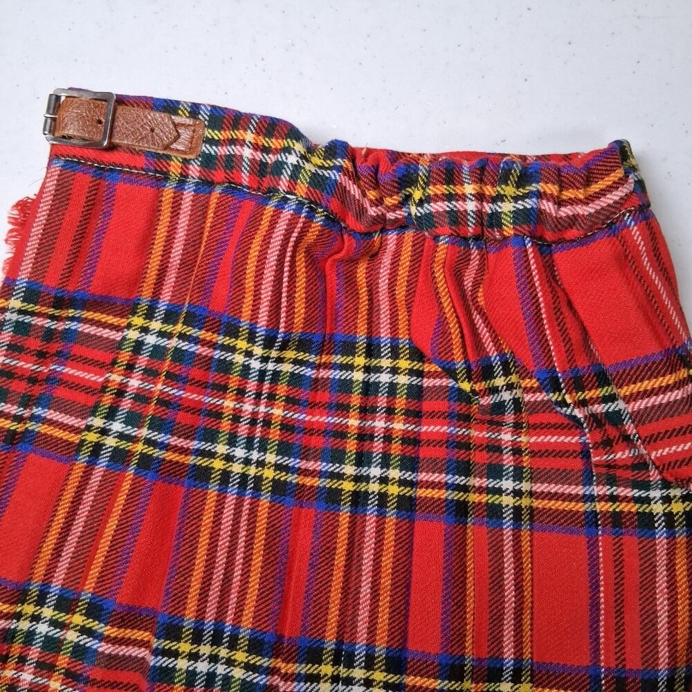 Smiths Bermuda Kilt Youth Size 4 Red Royal Stewart Tartan Traditional England - Picture 6 of 16